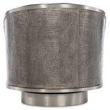 Miles German Silver/Grey Fabric Swivel Chair - Ornate Home