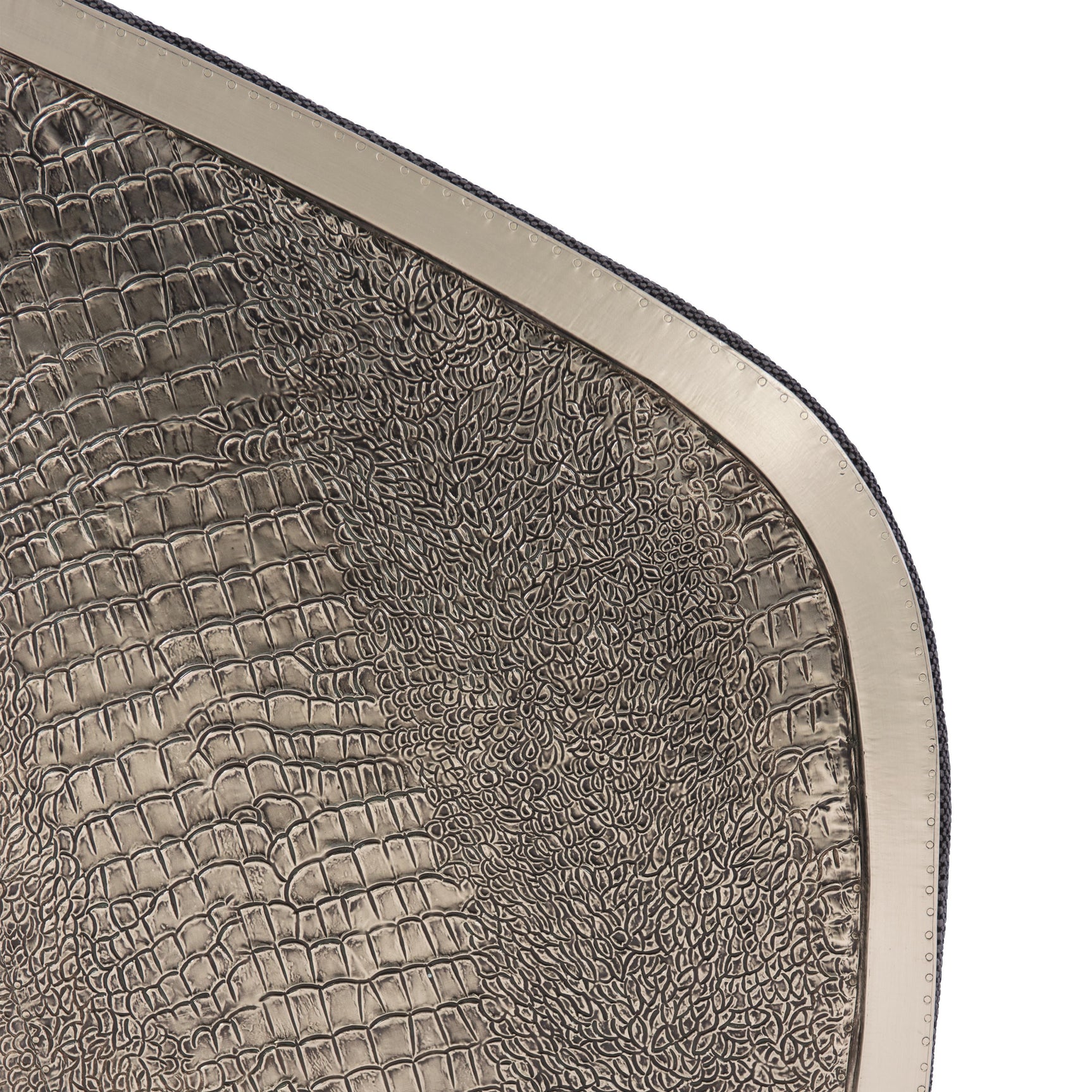 Miles German Silver/Grey Fabric Swivel Chair - Ornate Home