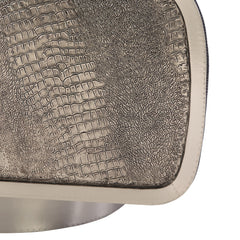 Miles German Silver/Grey Fabric Swivel Chair - Ornate Home