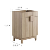 Miles Oak 24" Bathroom Vanity Cabinet (Sink Basin Not Included) - Ornate Home