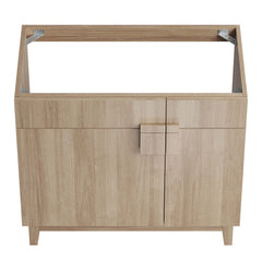 Miles Oak 36" Bathroom Vanity Cabinet (Sink Basin Not Included) - Ornate Home