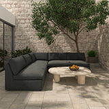 Miles Speckled Charcoal Outdoor Corner - Ornate Home