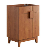 Miles Walnut 24" Bathroom Vanity Cabinet (Sink Basin Not Included) - Ornate Home