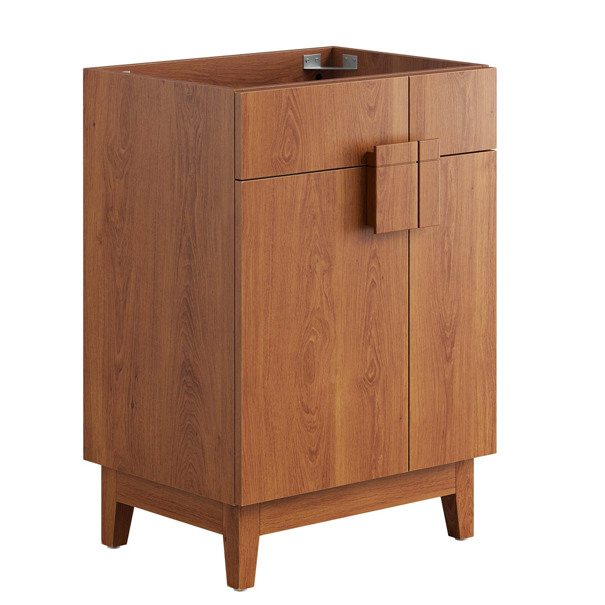 Miles Walnut 24" Bathroom Vanity Cabinet (Sink Basin Not Included) - Ornate Home