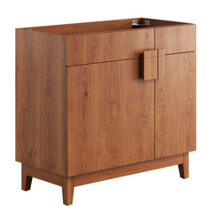 Miles Walnut 36" Bathroom Vanity Cabinet (Sink Basin Not Included) - Ornate Home