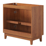 Miles Walnut 36" Bathroom Vanity Cabinet (Sink Basin Not Included) - Ornate Home