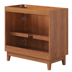 Miles Walnut 36" Bathroom Vanity Cabinet (Sink Basin Not Included) - Ornate Home