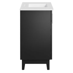 Miles White/Black 36" Bathroom Vanity - Ornate Home