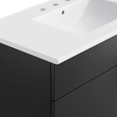 Miles White/Black 36" Bathroom Vanity - Ornate Home