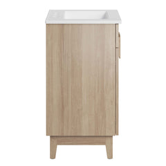 Miles White/Oak 24" Bathroom Vanity - Ornate Home
