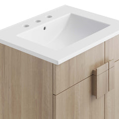 Miles White/Oak 24" Bathroom Vanity - Ornate Home