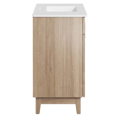 Miles White/Oak 36" Bathroom Vanity - Ornate Home