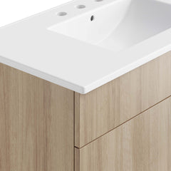 Miles White/Oak 36" Bathroom Vanity - Ornate Home