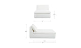 Miles White Outdoor Chaise - Ornate Home