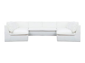 Miles White Outdoor Modular 5 Piece Sectional - Ornate Home