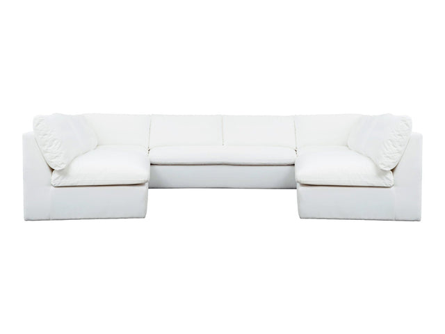 Miles White Outdoor Modular 5 Piece Sectional - Ornate Home