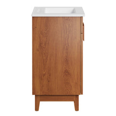 Miles White/Walnut 24" Bathroom Vanity - Ornate Home