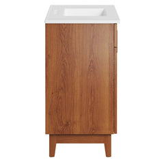 Miles White/Walnut 36" Bathroom Vanity - Ornate Home