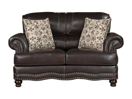 Milford Brown Loveseat - Ornate Home