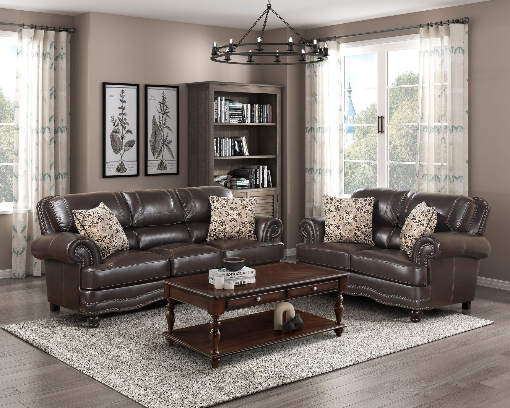 Milford Brown Loveseat - Ornate Home