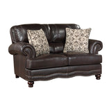 Milford Brown Loveseat - Ornate Home
