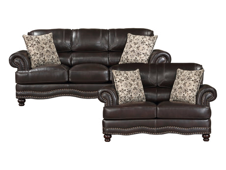 Milford Brown Sofa & Loveseat - Ornate Home