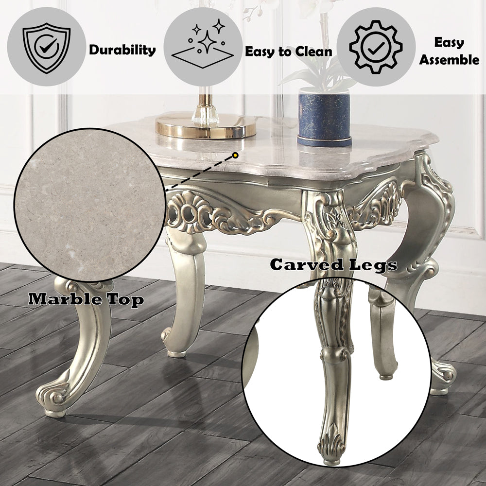 Miliani Antique Bronze End Table - Ornate Home