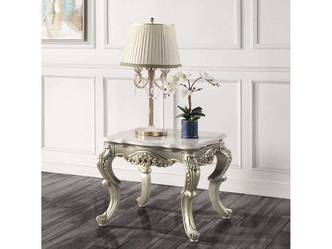 Miliani Antique Bronze End Table - Ornate Home