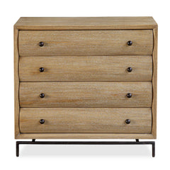 Millard Woodtone Curved 4 Drawer Chest - Ornate Home