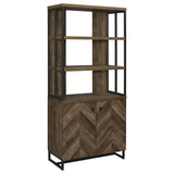Millbrook Rustic Oak 71-inch 2-door Storage Bookshelf - Ornate Home