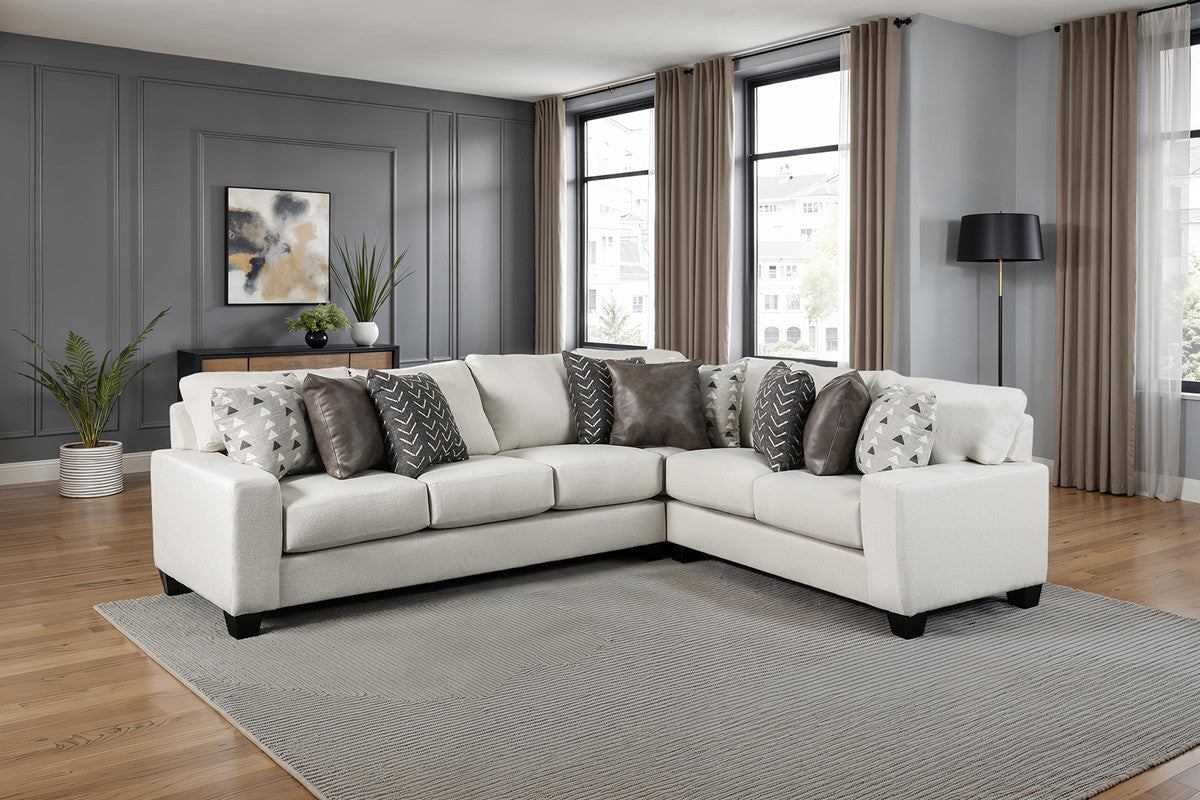Millburn White Sectional - Ornate Home