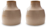 Millcott Tan Vase (Set of 2) - Ornate Home