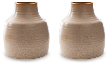 Millcott Tan Vase (Set of 2) - Ornate Home
