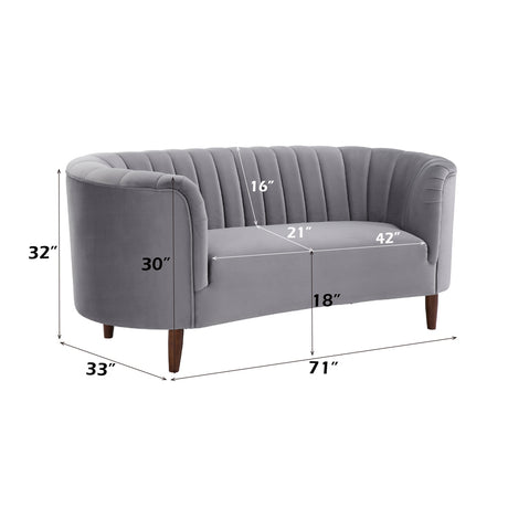 Millephri Gray Loveseat - Ornate Home