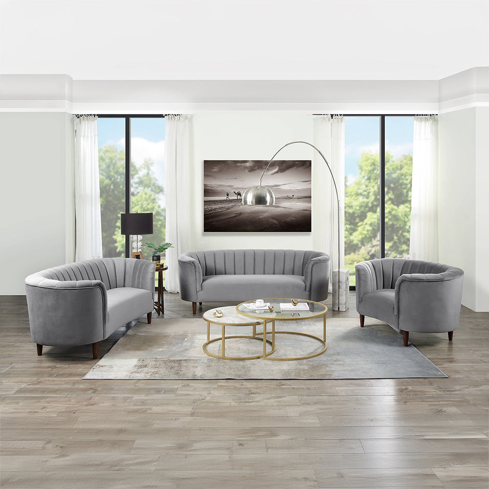Millephri Gray Loveseat - Ornate Home