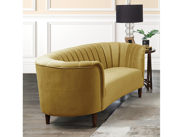 Millephri Yellow Loveseat - Ornate Home
