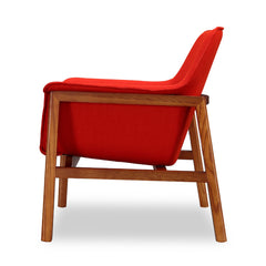 Miller Accent Chair in Burnt Orange and Walnut - Ornate Home