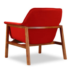Miller Accent Chair in Burnt Orange and Walnut - Ornate Home