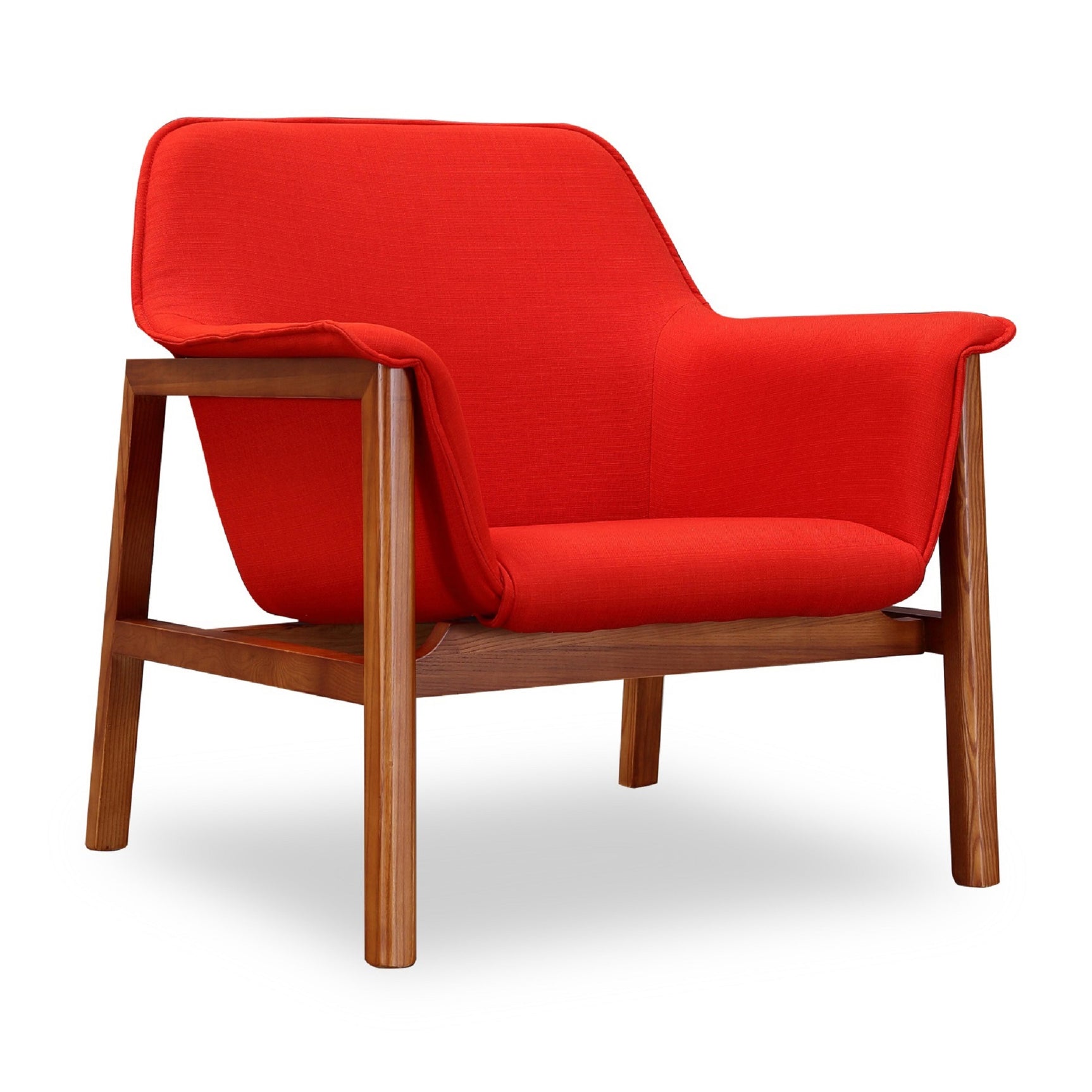 Miller Accent Chair in Burnt Orange and Walnut (set of 2) - Ornate Home