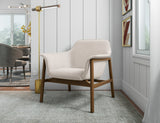 Miller Accent Chair in Cream and Walnut - Ornate Home