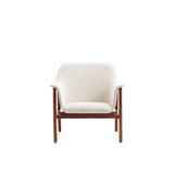 Miller Accent Chair in Cream and Walnut - Ornate Home