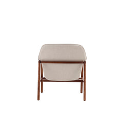 Miller Accent Chair in Cream and Walnut - Ornate Home
