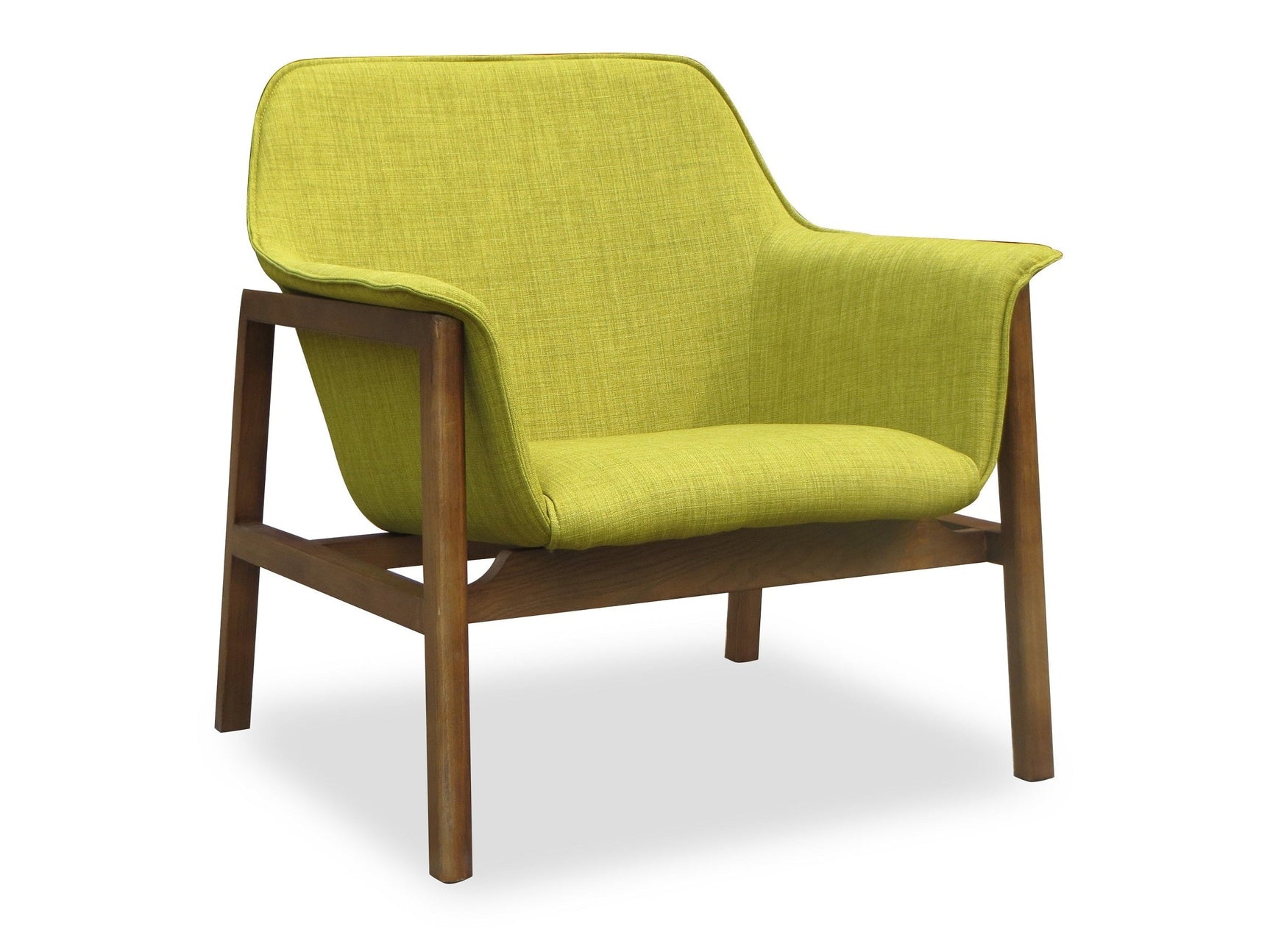 Miller Accent Chair in Green and Walnut - Ornate Home