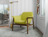 Miller Accent Chair in Green and Walnut - Ornate Home