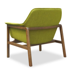 Miller Accent Chair in Green and Walnut - Ornate Home