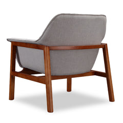 Miller Accent Chair in Grey and Walnut - Ornate Home