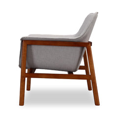 Miller Accent Chair in Grey and Walnut (set of 2) - Ornate Home