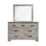 Millers Cove Gray 7-Drawer Dresser Dresser & Mirror Set - Ornate Home