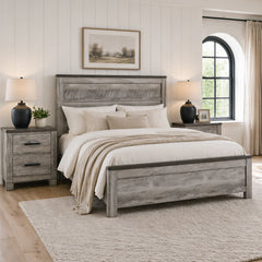 Millers Cove Grey 3-Piece King Bedroom Set - Ornate Home