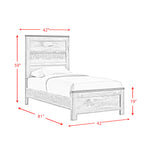 Millers Cove Grey 3-Piece Twin Bedroom Set - Ornate Home